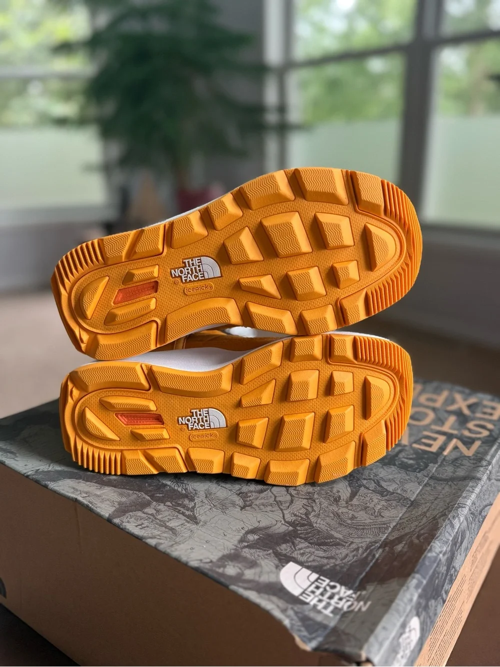 The North Face Womens Mustard Yellow Quilted Winter Boots